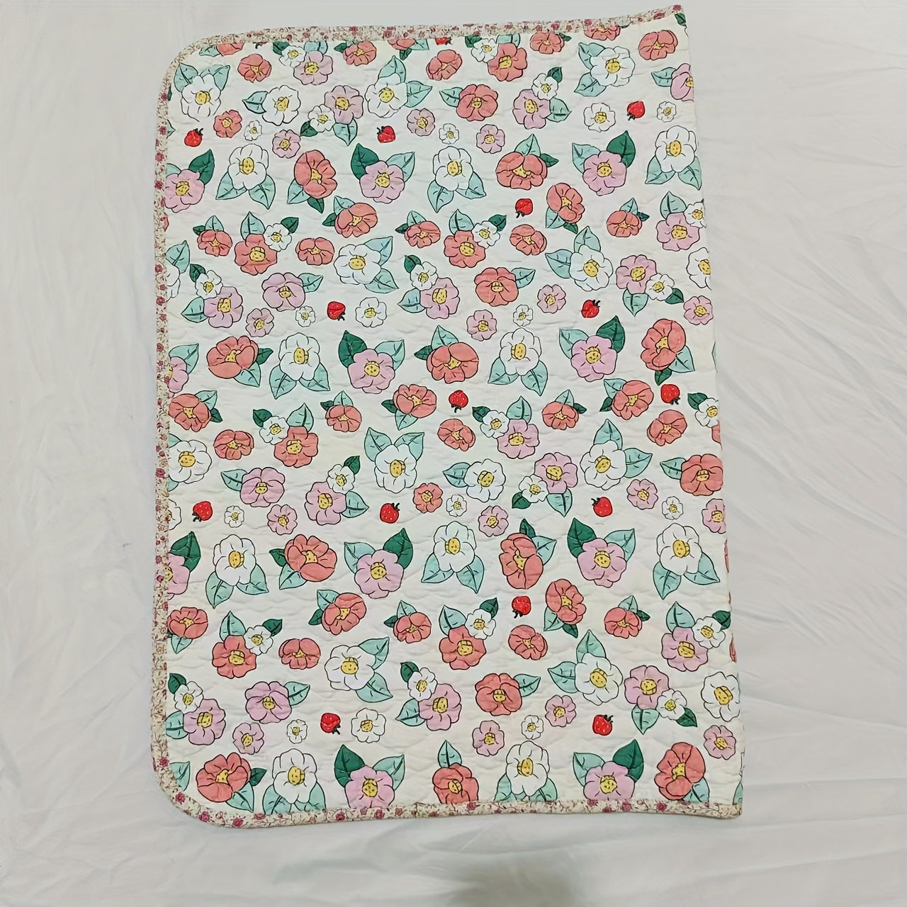 Washable Double-Sided Cotton Diaper Changing Pad Mattress Pad for Babies