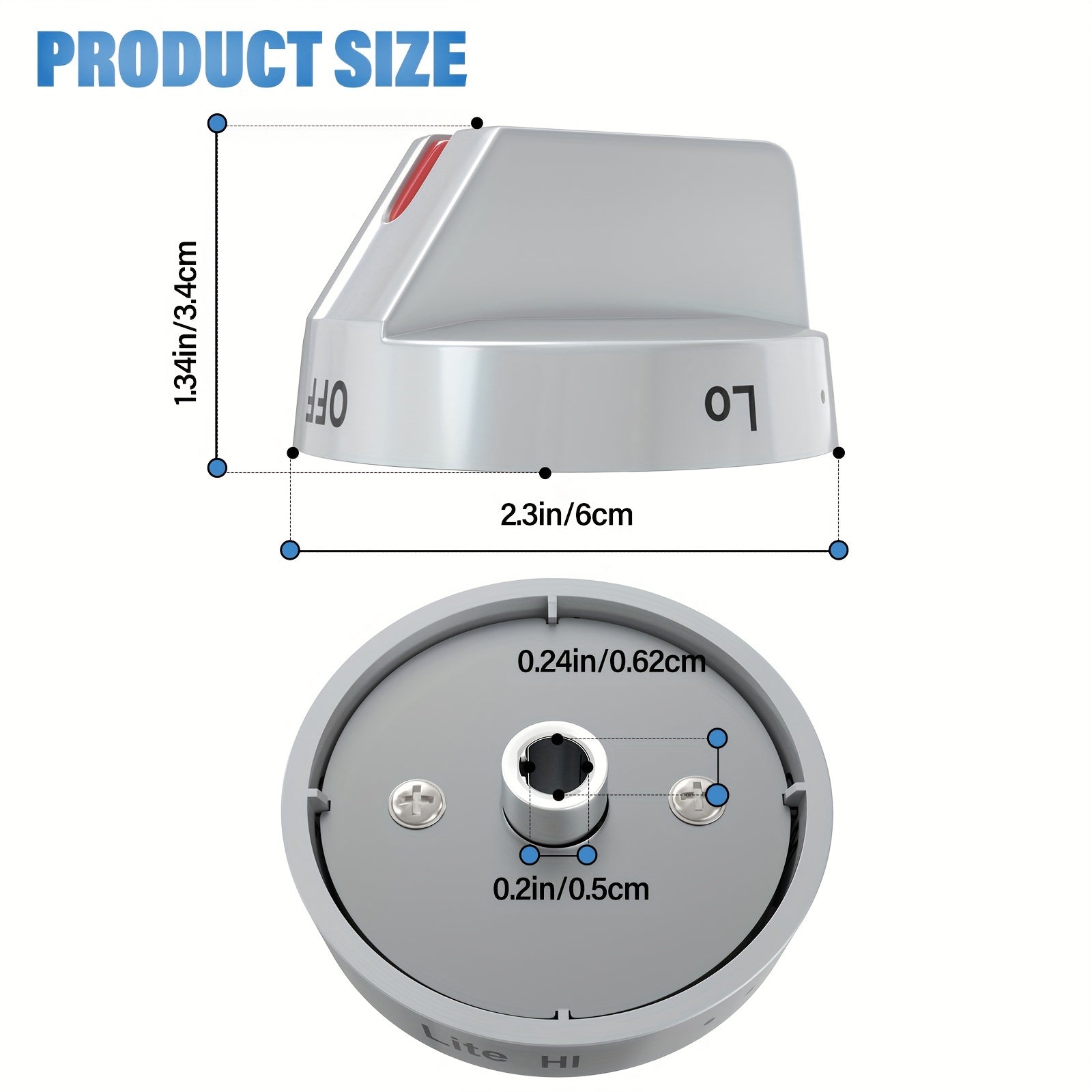 Stainless Steel Gas Stove Knob Replacement Set for Samsung NX60 Series