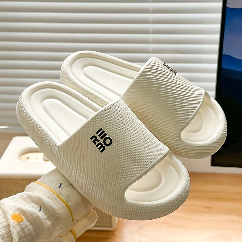 Women's Summer Slides Non-Slip EVA Sole Striped Indoor Outdoor