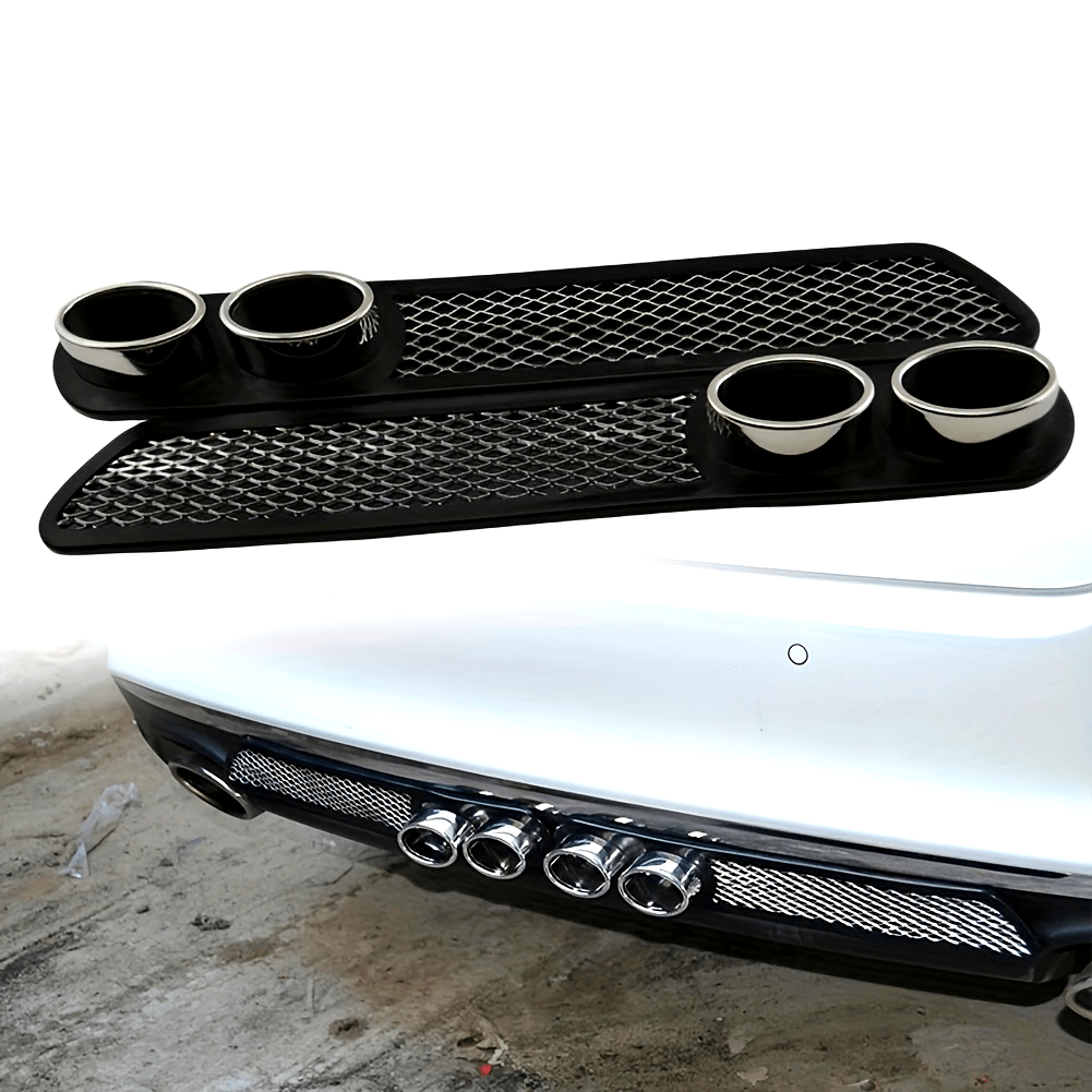 Universal Car Exhaust Grille Fake Decoration Pipe Air Port Chrome Finish