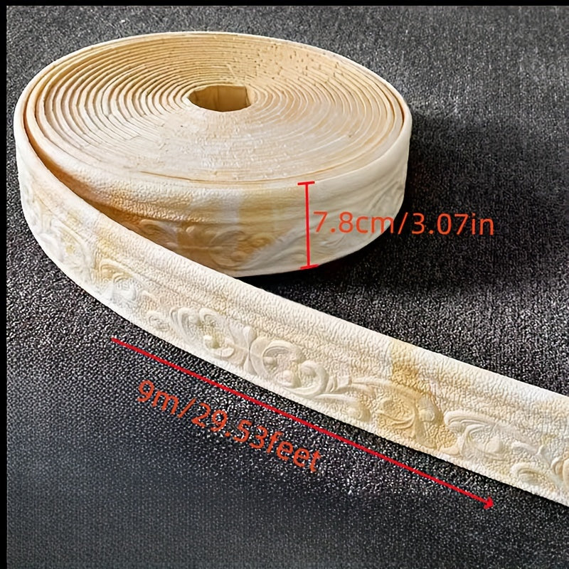 9m suv o'tkazmaydigan, o'z-o'zini yopishtiradigan, qalinlashtirilgan parda chizig'i, eshik ramkasi va devor chetini yopishtirish uchun