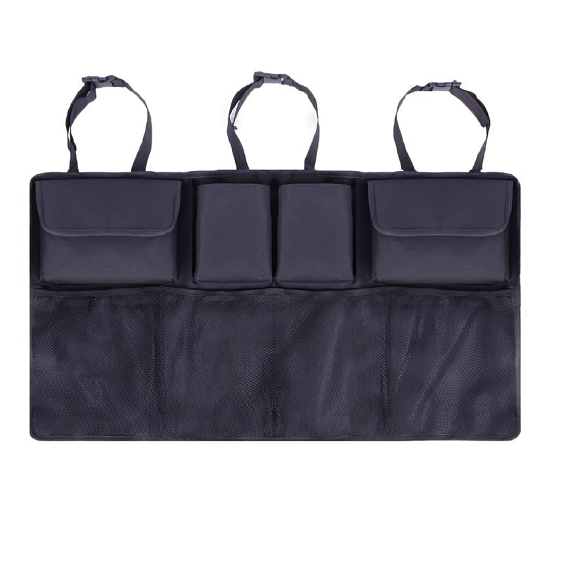 Organizador trasero para asiento de coche, plegable, de tela Oxford, malla, almacenamiento, organizador para vehículo