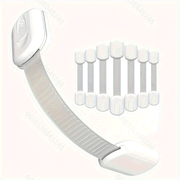 Cerraduras de seguridad a prueba de niños para armarios, cajones y electrodomésticos, blanco, paquete de 8