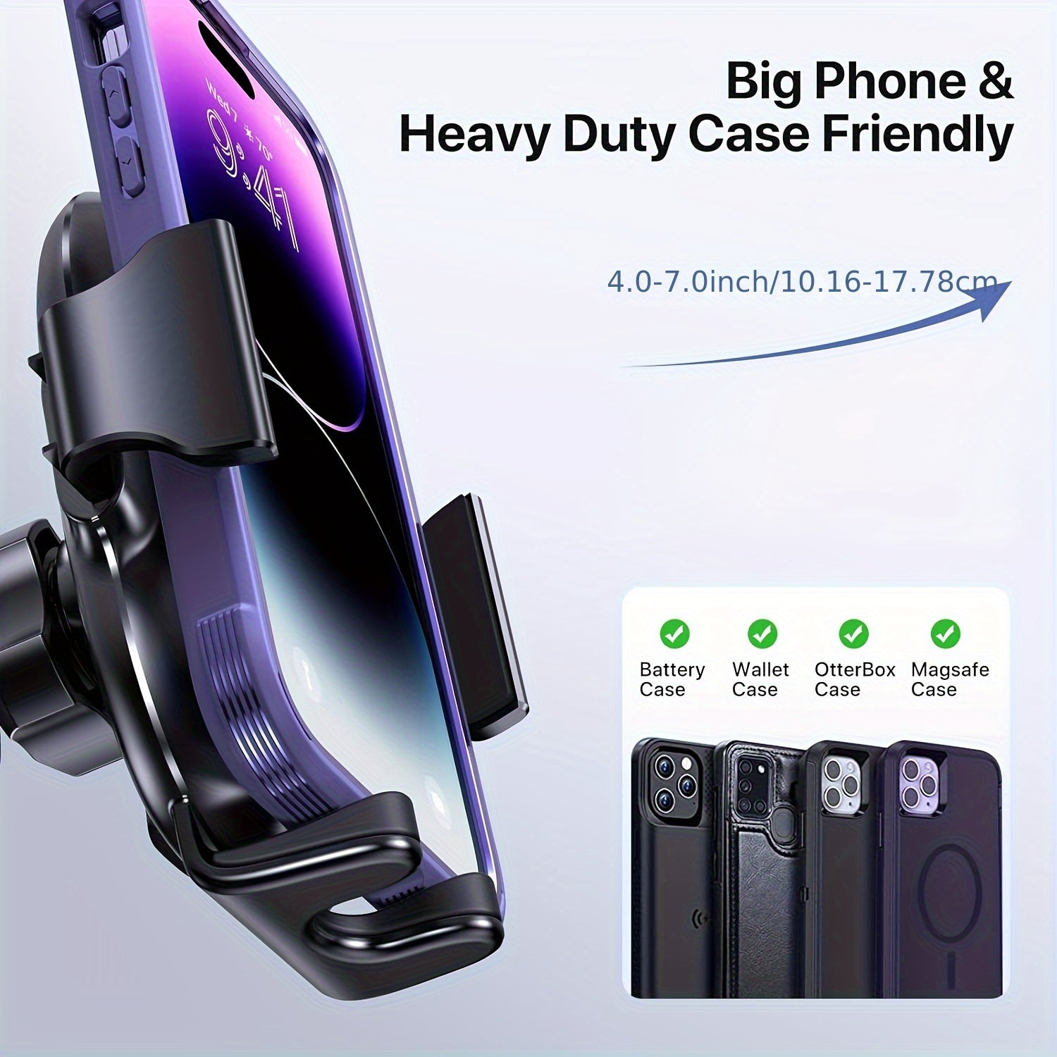 Universal avtomobil telefon uchun tutqich ABS materialdan tayyorlangan, buriladigan panelga o'rnatish uchun