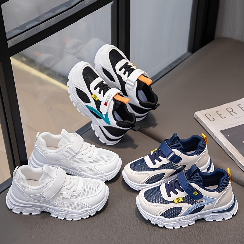 Boys Casual Mesh Sneakers All-Season Breathable Durable Low Top Running Shoes