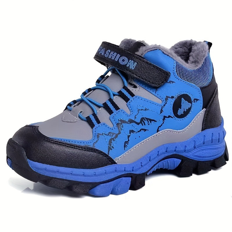 Girls Boys Snow Boots with Fleece Lining Waterproof Winter Shoes Sizes 30-40