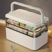 Medicine Organizer Waterproof with Multiple Compartments for Home and Travel