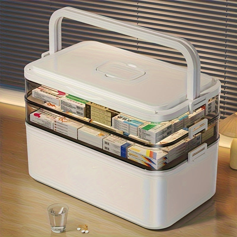 Medicine Organizer Waterproof with Multiple Compartments for Home and Travel