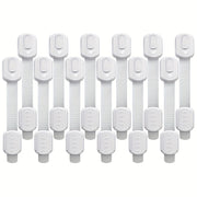 Baby Safety Cabinet Locks 6 or 12 Pack Childproof Drawer Fridge Oven Lock White