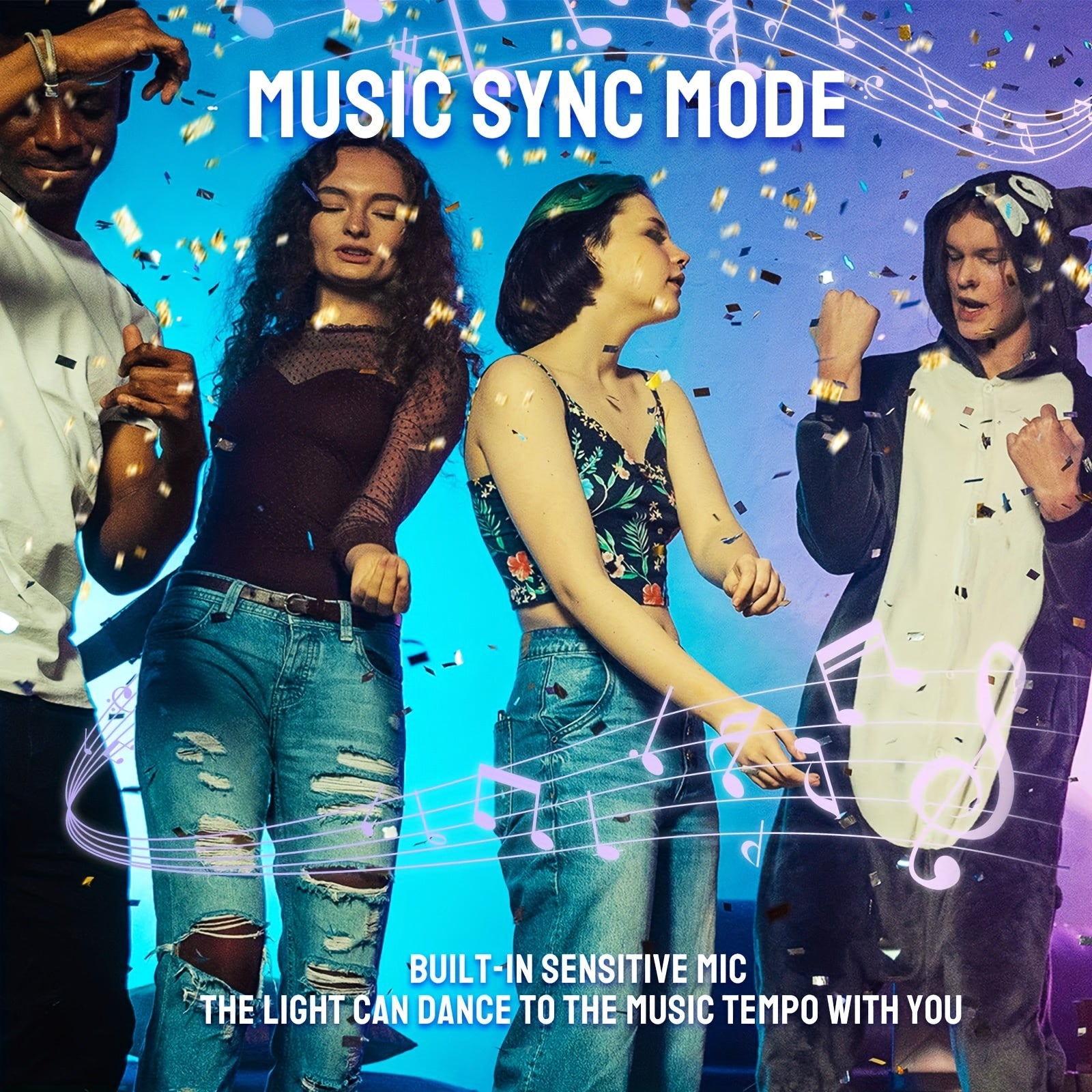 HBOWMDJIA Aqlli LED Lenta Chiroqlari: 91.44sm-30.48m, Rang O'zgartirish va Musiqa Sinxronizatsiyasi, Ilova Bilan Boshqarish va Masofadan Boshqarish, USB Quvvatlanishi, Yotoqxona Atmosferasi va Bayram Dekoratsiyasi.