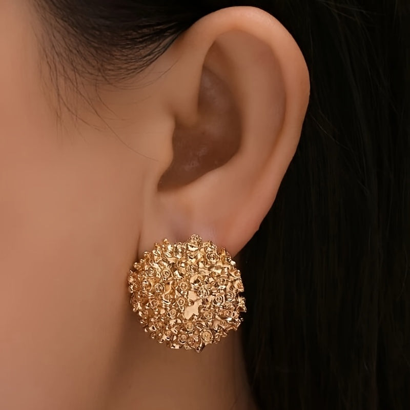 Women's Geometric Round Stud Earrings for Parties Travel Gift Set