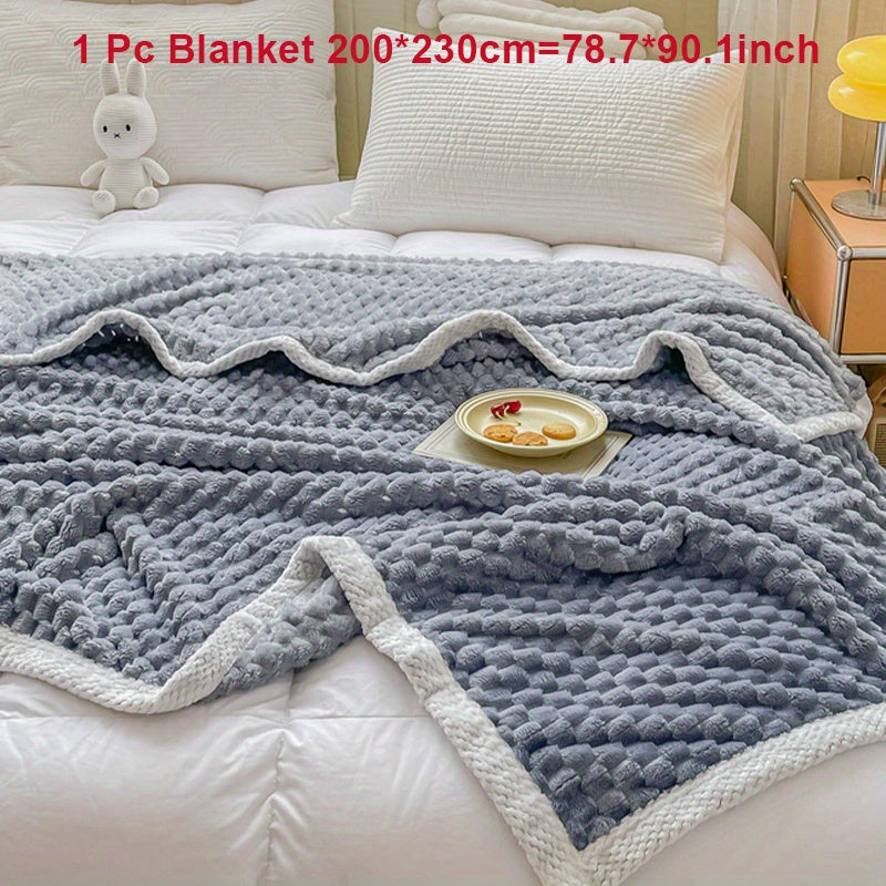 Fleece Blanket for Couch Sofa Bed Camping Travel Cozy Soft Warm Gift
