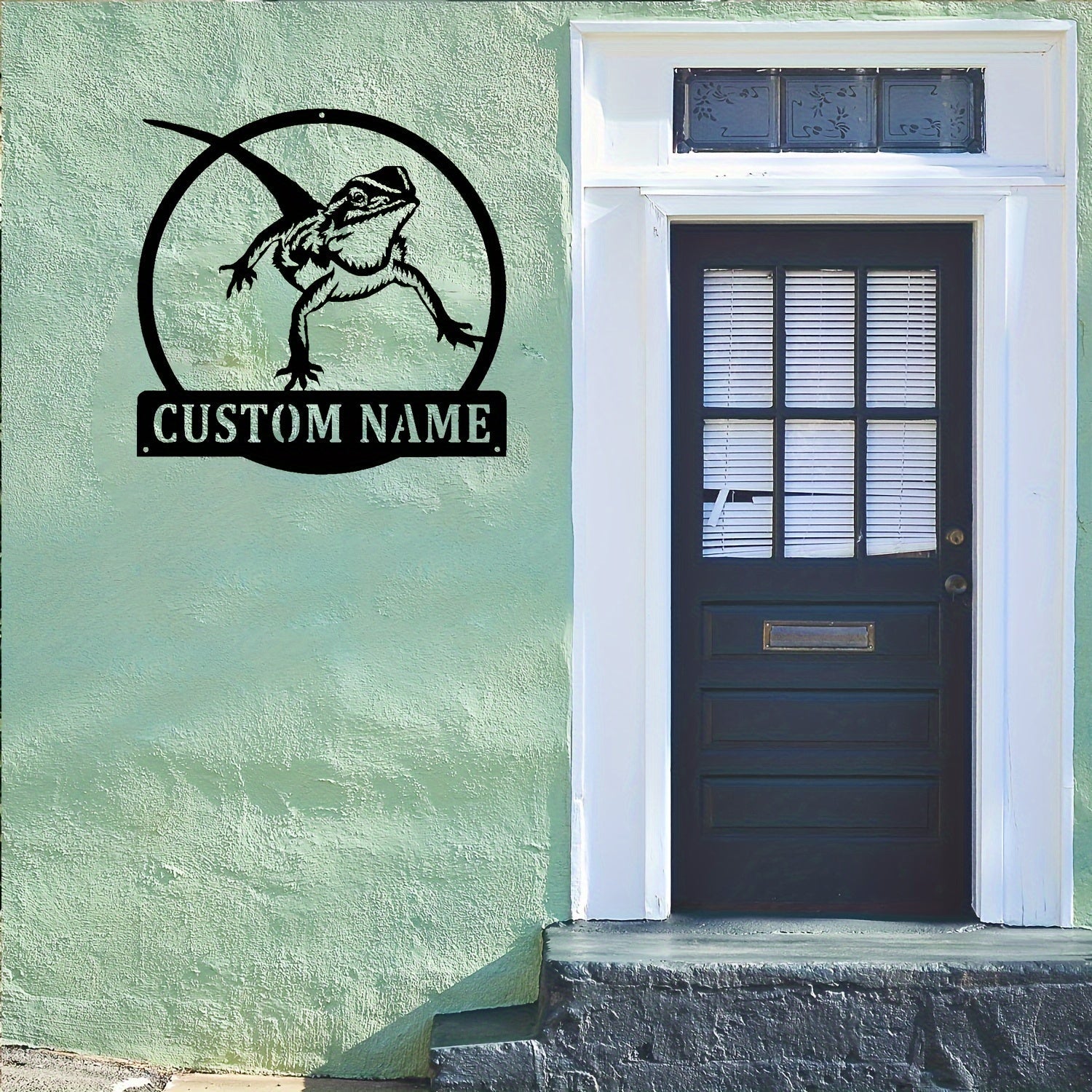 Bearded Dragon Metal Wall Art Custom Name Room Decor Unique Gift