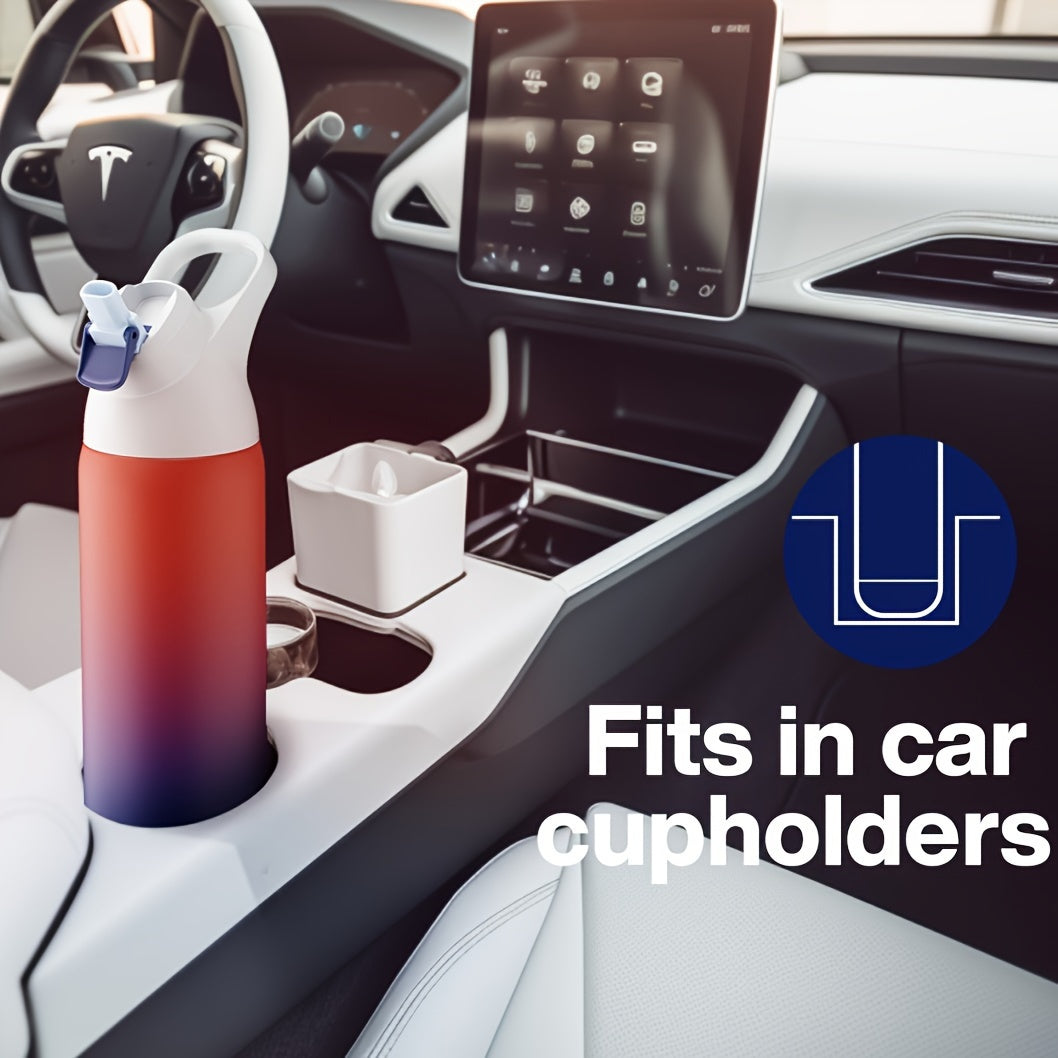 24oz Stainless Steel Water Bottle with Leak-Proof Tritan Lid and Carry Loop