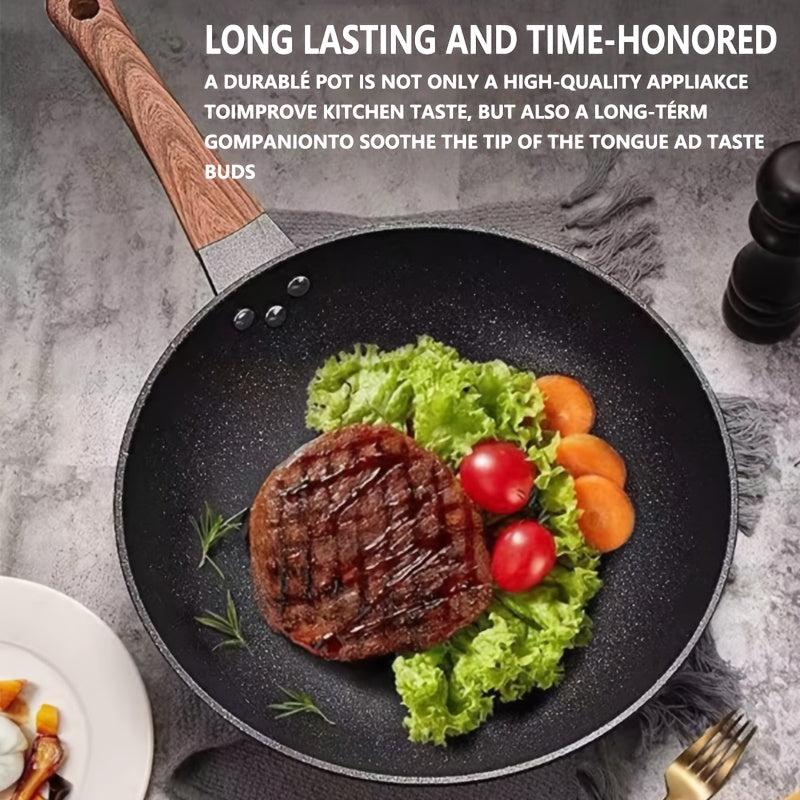 Cast Iron Skillet 30cm Non-Stick Coating Induction Gas Cooktop Egg Steak Pan