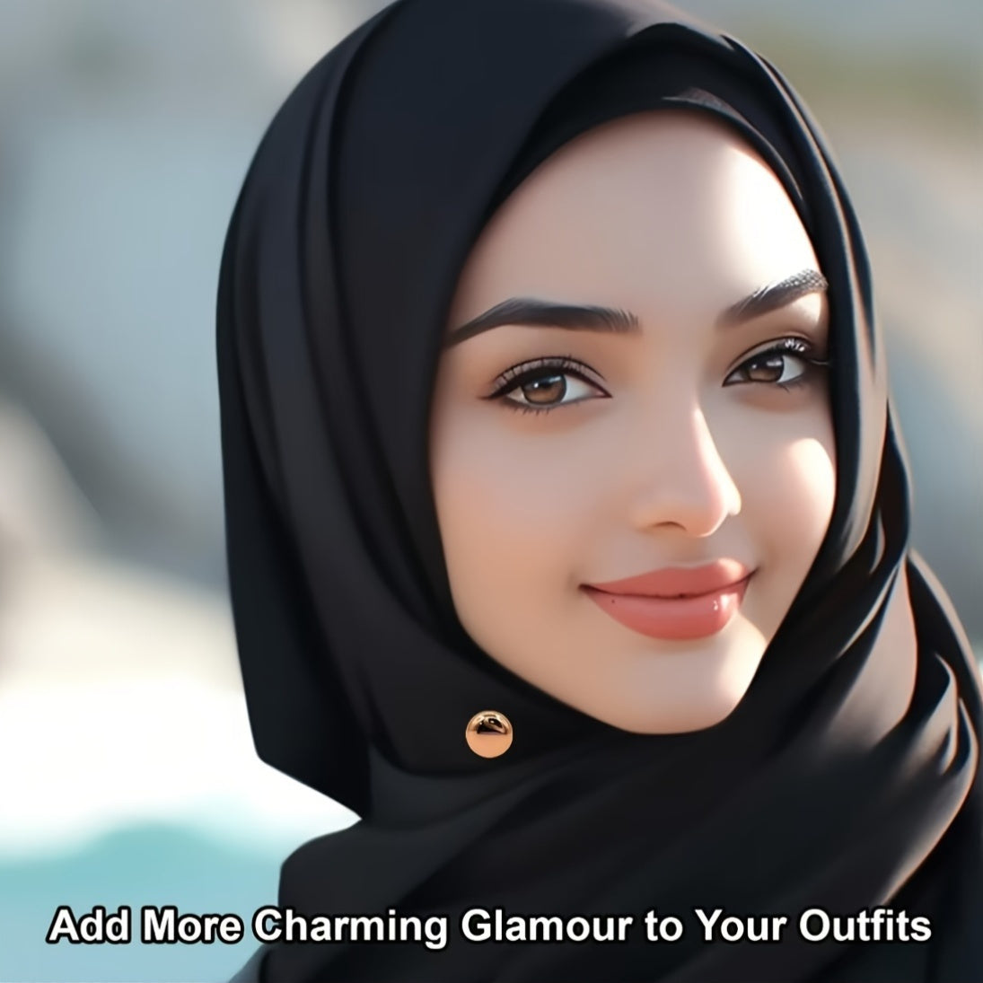 Set of 8 Magnetic Alloy Brooch Pins for Hijabs Scarves and Clothing