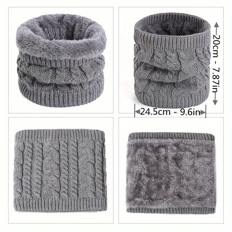 Polyester Neck Warmer Gaiter Fleece Lined Winter Scarf for Cold Weather