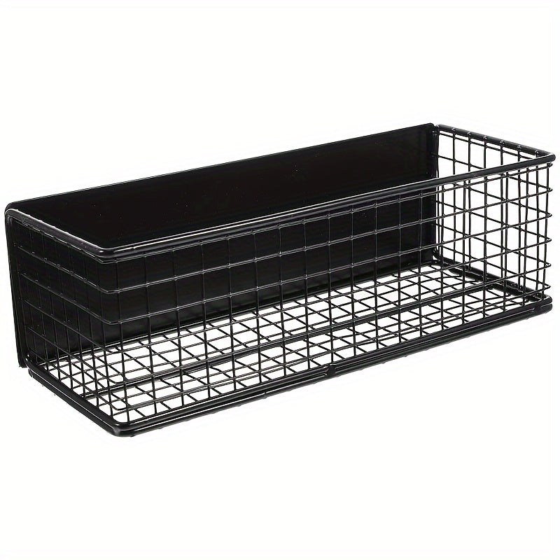 Magnetic Iron Storage Basket for Refrigerator Microwave and Washing Machine Kitchen Organizer Open Hollow Design