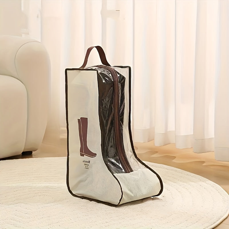 Qoziqlar va poyabzal tashkilotchisi uchun tutqichli shaffof plastmassa poyabzal saqlash sumkasi