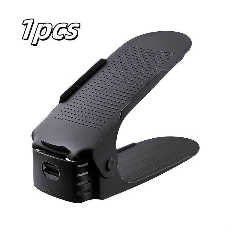 Регулируемая пластиковая полка для обуви на 1/5/10/15/20 предметов, идеально подходит для дома и общежития - компактное и простое в сборке решение для хранения обуви