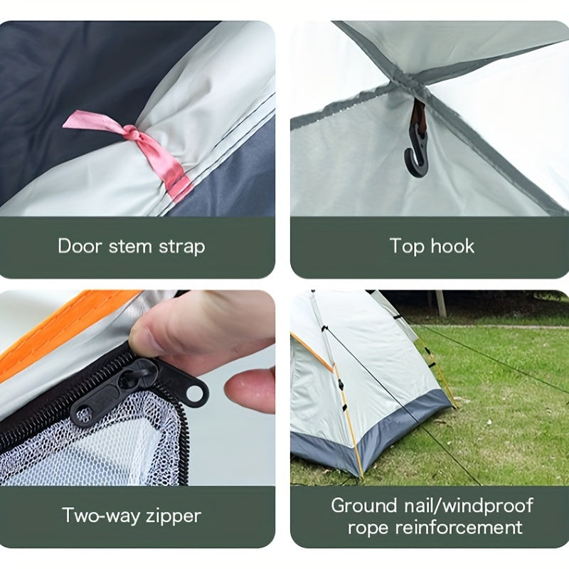 Portable Dome Tent for 2-3 People with Mosquito Netting All-Season Camping Shelter
