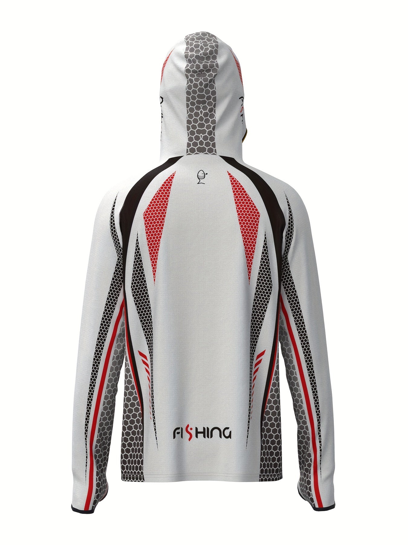 Men's Fishing Shirt Quick-Drying Breathable Print Plus Size Hooded Sun Protection