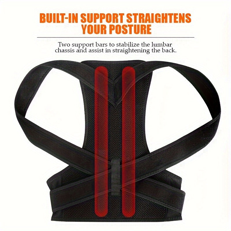 Unisex Adjustable Breathable Posture Corrector Belt for Back and Shoulder Support