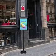 Стенд для металлических табличек A4, регулируемый, вращающийся, напольный, для внутреннего и наружного использования