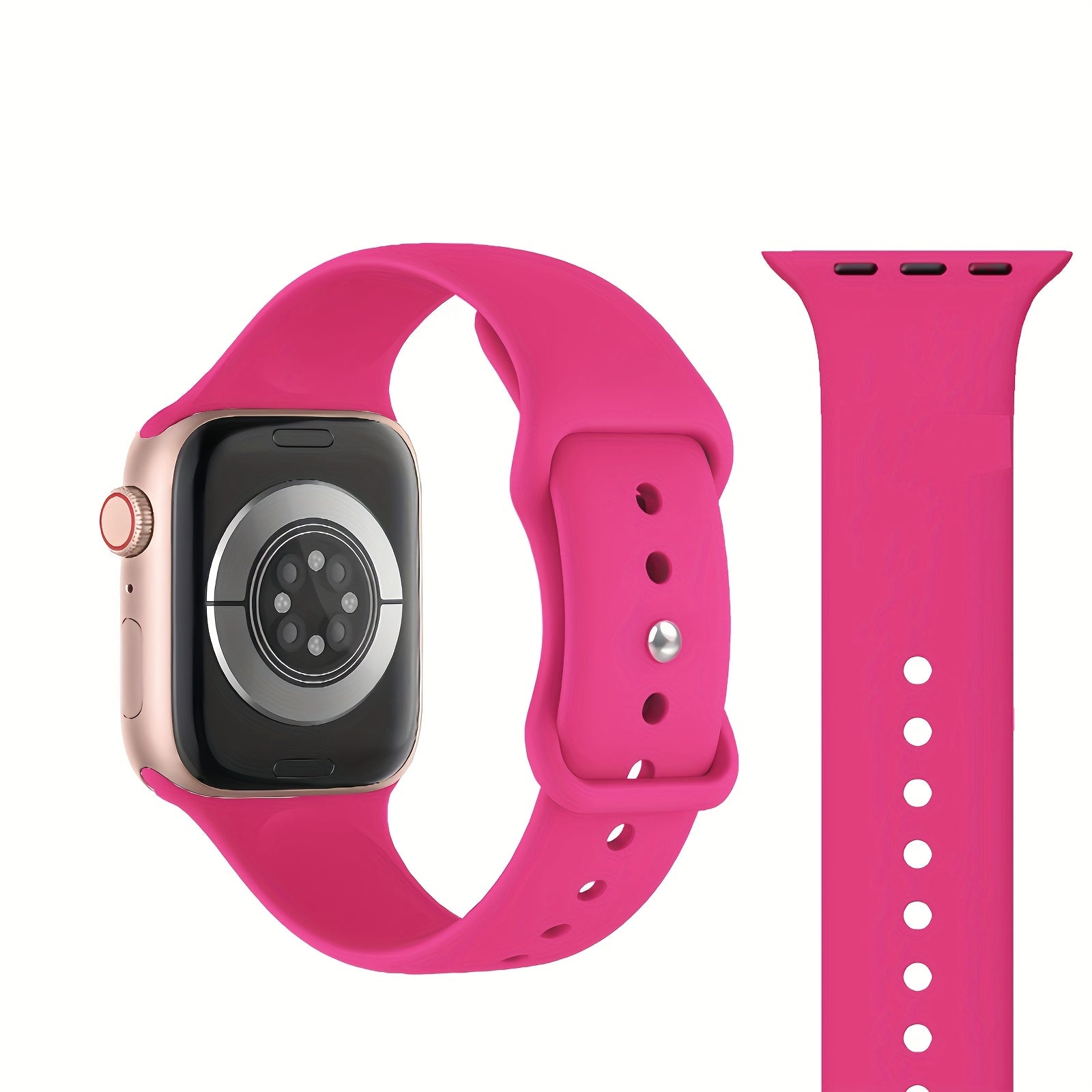 Water-Resistant Silicone Sport Watch Band for Apple Watch Series 1-10 SE Ultra 38-49mm