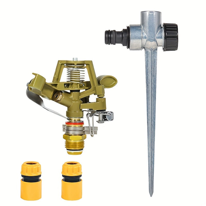 360° avtomatik aylanuvchi bog' bog'bonchasi, sug'orish uchun seriyali ulanish mumkin bo'lgan tomchilatgich bilan