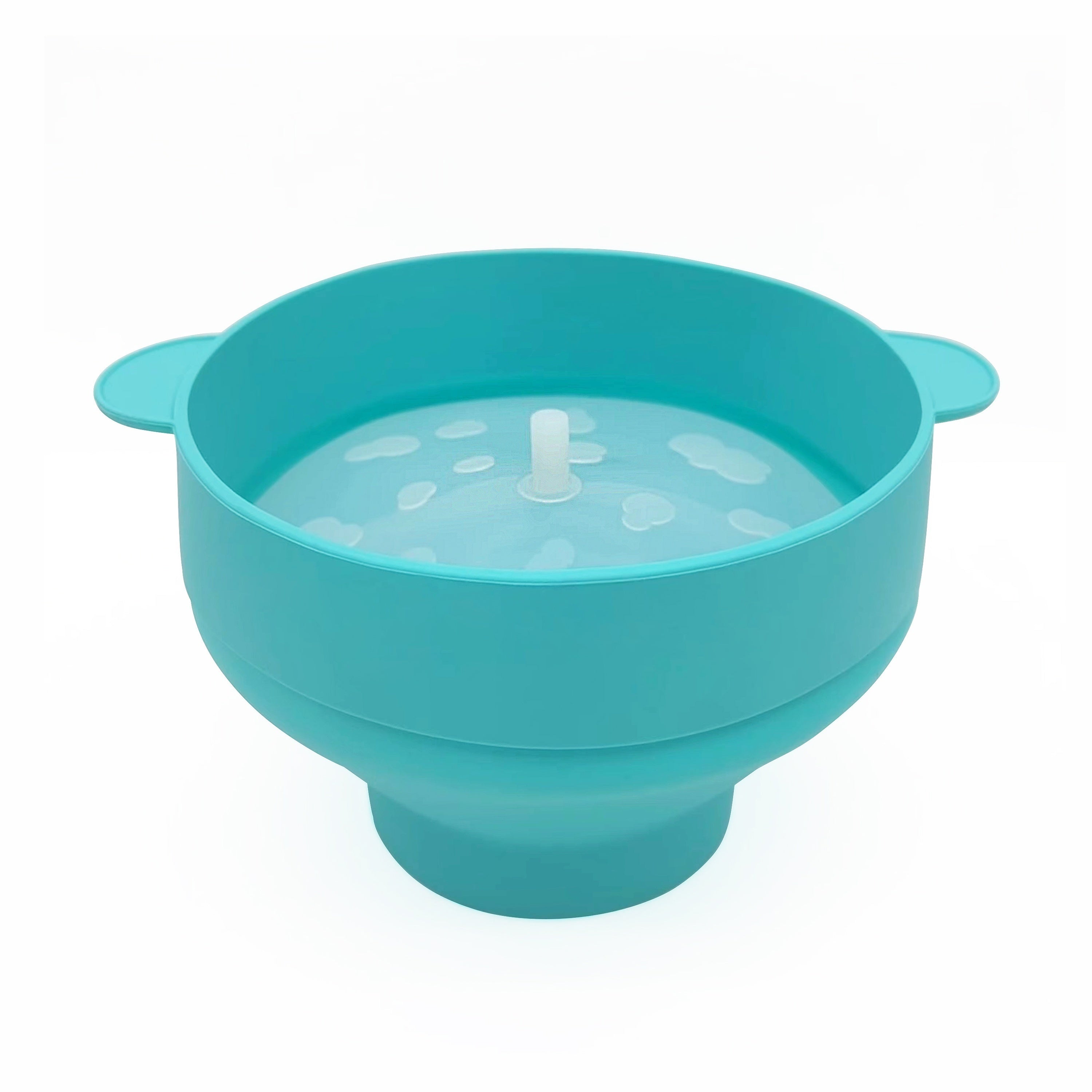 Conjunto de cubos de palomitas de silicona plegables con tapa para hacer palomitas de aire caliente