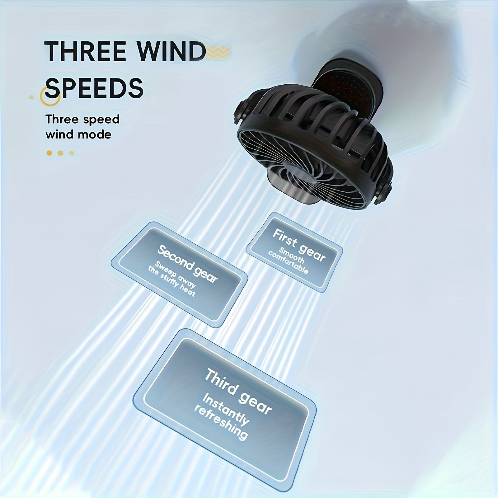 Mini USB Rechargeable Clip-On Desk Fan with 360 Degree Rotation for RV Dorm Student