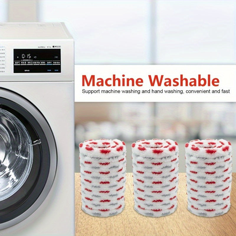 Set of 3 Extra-Large Microfiber Mop Pads for Wet and Dry Cleaning