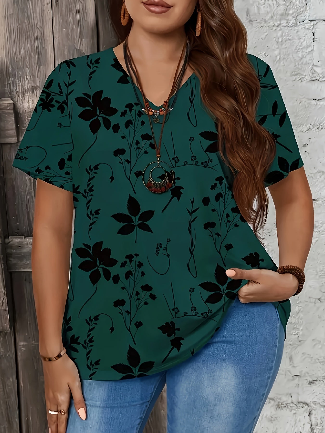 Women's Large Size Cotton T-Shirt for Casual Wear