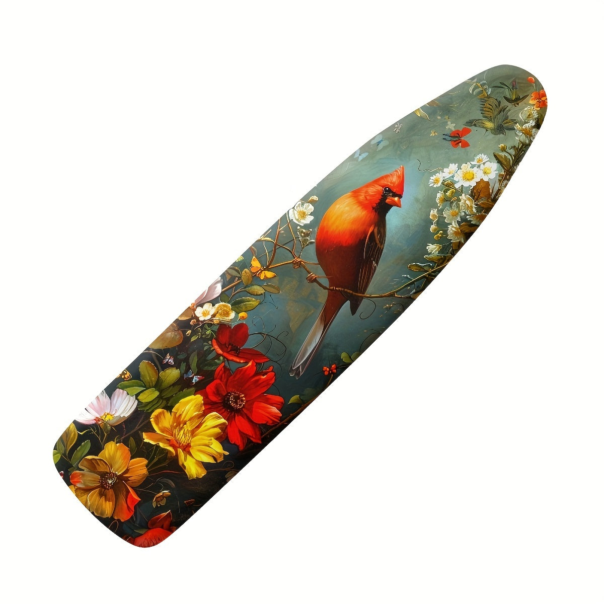 Boshqarmachilik taxtasi changyutgich qopqog'i Polyester qush naqshli elastik tortish uchun katta texnika aksessuari