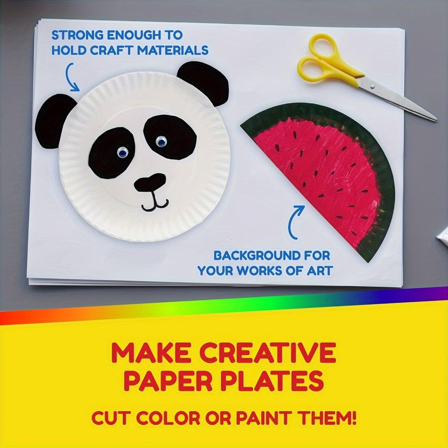 белые одноразовые бумажные тарелки 15,24 см, упаковка 50 для вечеринок, барбекю и мероприятий