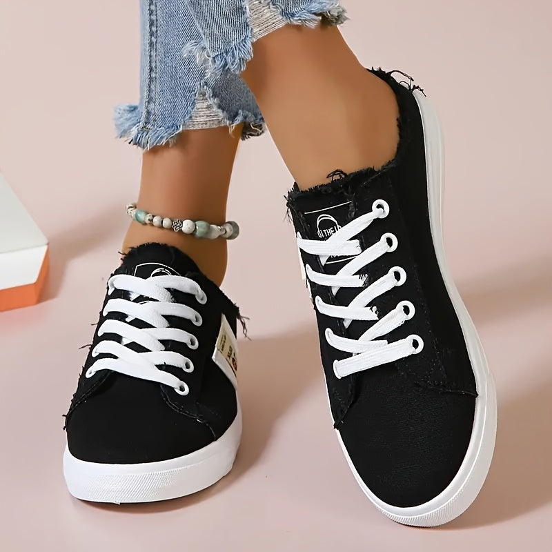 Women's Leather Flats Slip-On Lace-Up Cushioned Comfortable Casual Office Shoes