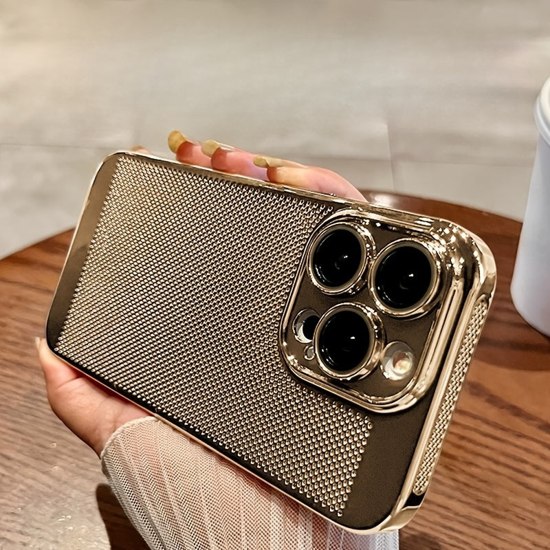 High-End Phone Case with Built-In Lens Film for iPhone 11-16 Polycarbonate Slim Cover