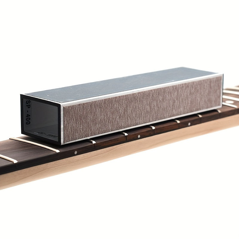 Aluminum Alloy Guitar Fret Leveling File with Self-Adhesive Sandpaper for Acoustic Electric Bass Guitars