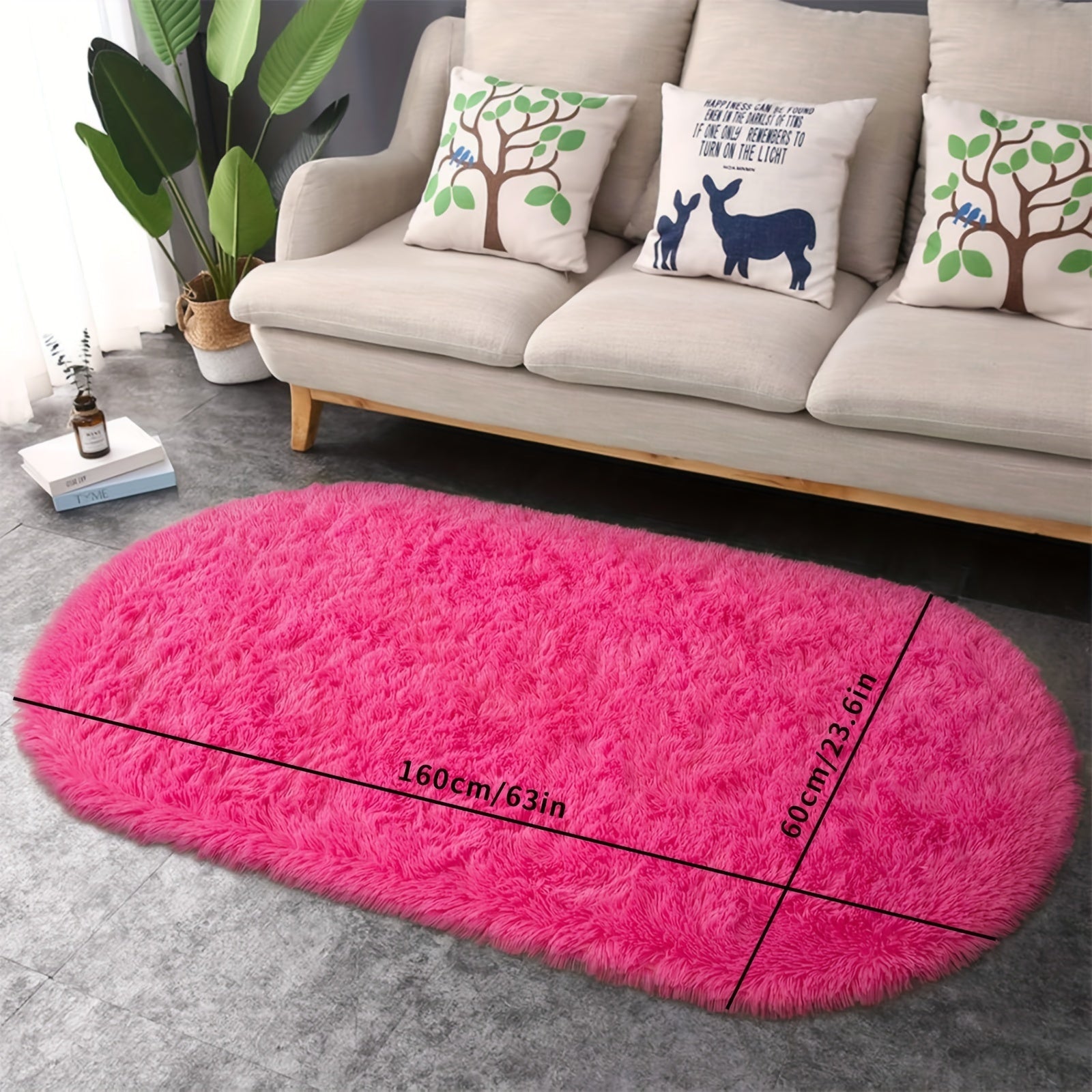 Plush yotoqxona gilami - Yumshoq, qulay, sirpanmaydigan, mashinada yuviladigan, teriga do'st, ichki foydalanish va yotoq yonida mukammal