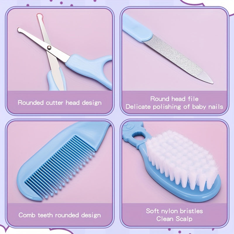 10-Piece Children's Grooming and Healthcare Kit with Nasal Aspirator and Tongue Brush