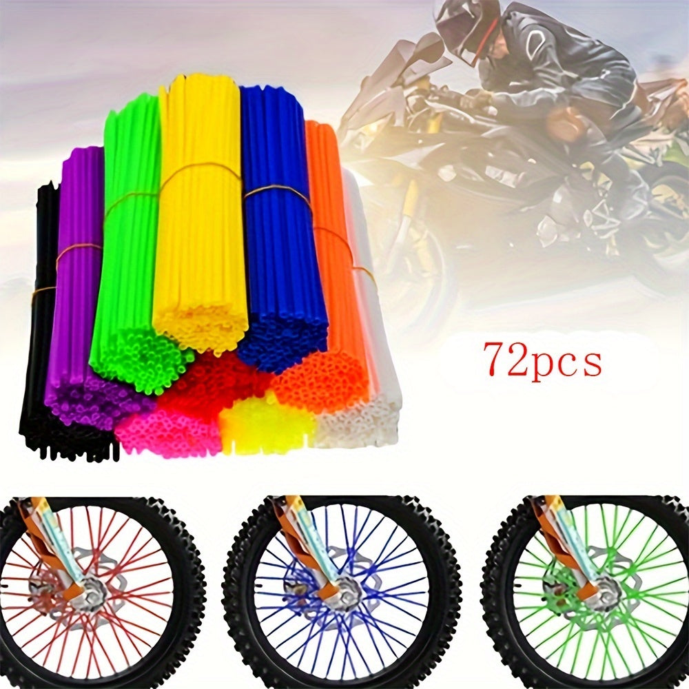 Universal Motorcycle Wheel Rim Spoke Wrap Kit 24cm 9.4in Dirt Bike Enduro