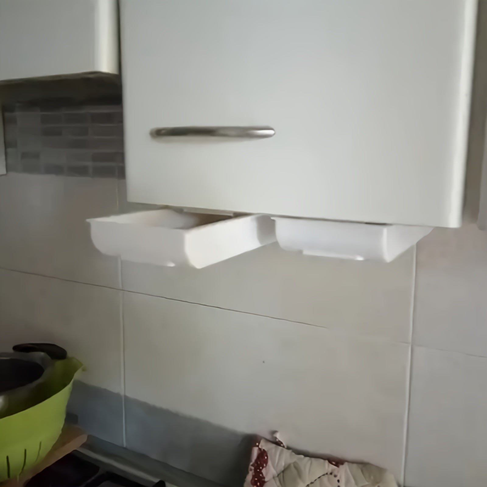 Desk Organizer with Hidden Drawer and Self-Adhesive Tray for Office and Home Storage