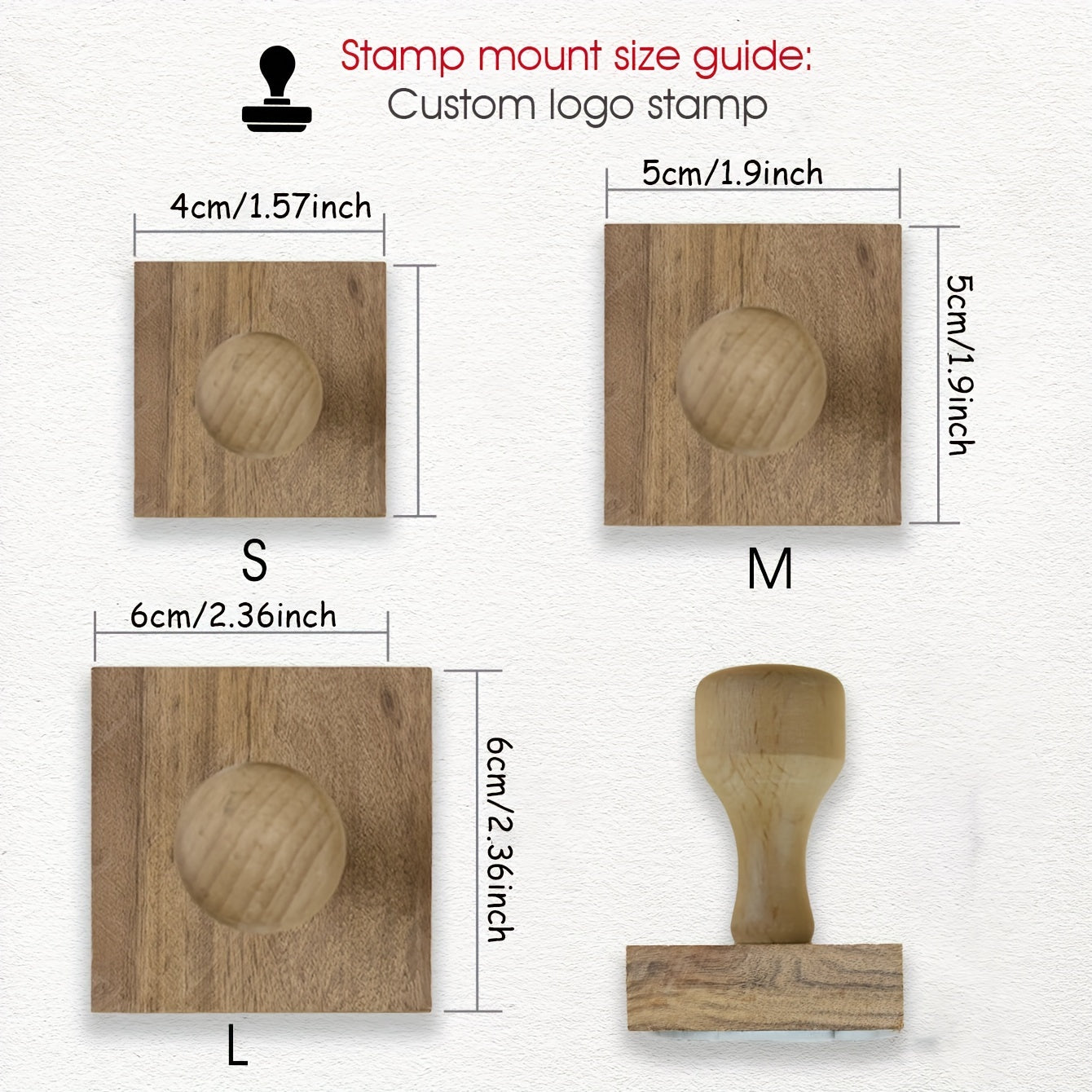 Personalized Wooden Stamp Set with Gift Box Custom Photo and Text Designs for Gifts