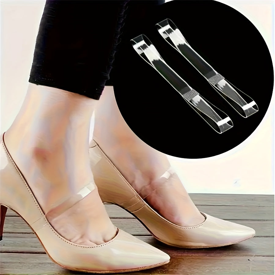 Women Transparent Silicone Heel Protectors Non-Slip Comfort Straps