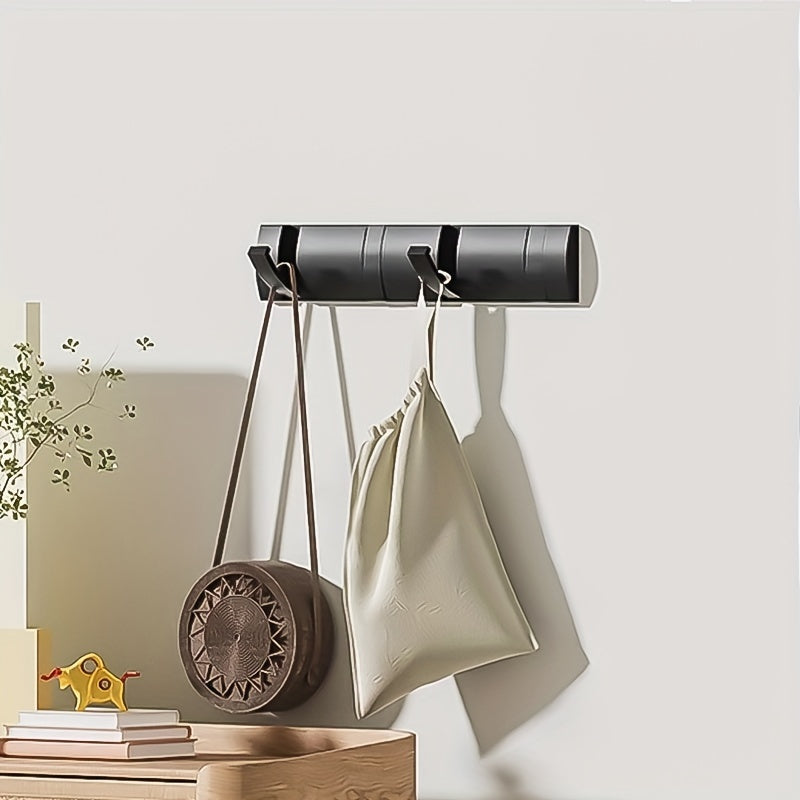 Black Foldable Wall Hook for Towels and Bathroom or Kitchen Storage