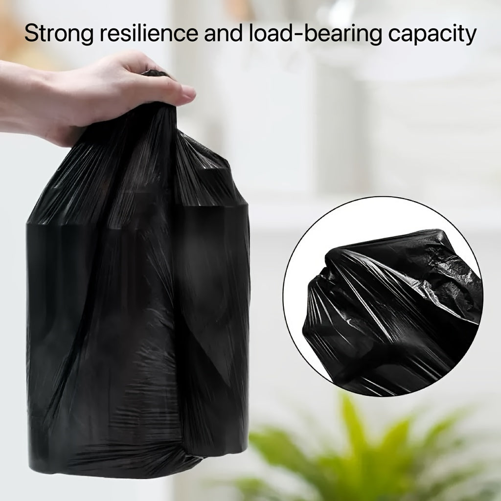 100-Pack Large Black Thick Polyethylene Trash Bags for Kitchen Bathroom and Living Room