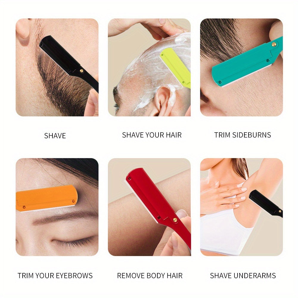 Держатель для straight razor складной металлический для барберского бритья, черный