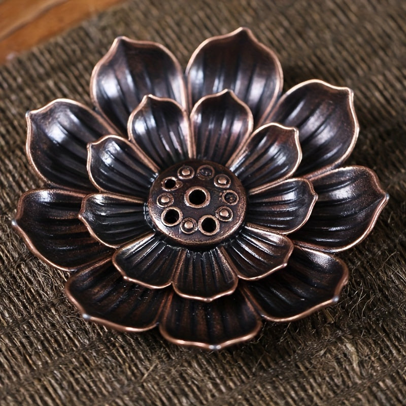 Lotus Flower Incense Holder for Temple Yoga Studio Home Decor
