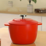 Enamel Cast Iron Dutch Oven Set 1-Piece Stovetop Pressure Cooker Non-Stick